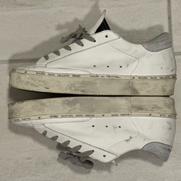 Golden goose  Hi Star with star and metallic silver heel IT 38 - Picture 6 of 6